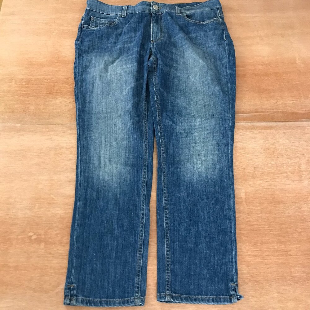 Escada Women's Straight Leg Jeans in Faded Blue Denim